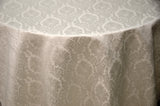 Vintage Damask Polyester Fabric - Damask Brocade, 58" Width, White, Ivory, Blush Pink (1 Yard)