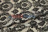 Damask Flocking Taffeta Fabric - Flocking Velvet Damask, 58/60" Width (1 Yard)