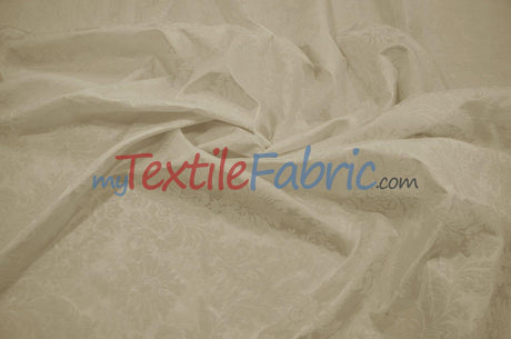 Damask Flocking Taffeta Fabric - Flocking Velvet Damask, 58/60" Width (1 Yard)
