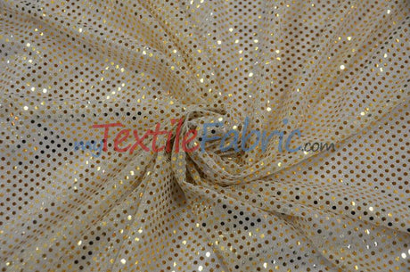 Confetti Dot Sequins Polyester Fabric - 3Mm Sequins, 45" Width (1 Yard)