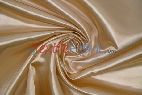 Bridal Satin Polyester Fabric - Shiny Solid, 58/60" Width, Multiple Colors (Yards, Bolts, Sample Swatches)