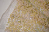 Enchanted Sheer Polyester Fabric - Metallic Floral Embroidery, 52" Width (1 Yard)