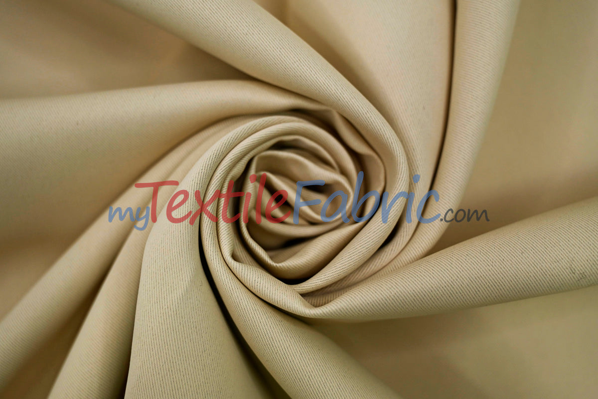 Fire Retardant Blackout Drapery Lining Polyester Fabric - Dim-Out Blackout, 58" Wide, 230 GSM, White, Champagne, Silver, Black (1 Yard)
