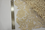 Guipure Bridal Lace Polyester Fabric - Heavy Double Scalloped Lace, Multiple Colors, 48/49" Width (1 Yard)