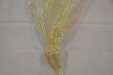 Crush Iridescent Pearl Organza Polyester Fabric - Sheer Crushed Holographic, 38/40" Width (1 Yard)