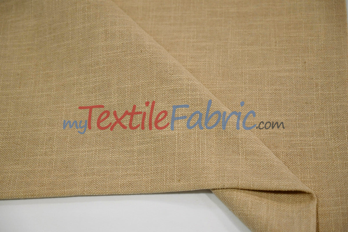 Luxe Linen Fabric Polyester-Linen Blend Fabric - 60" Wide, Upholstery, Apparel, Tablecloth (1 Yard)