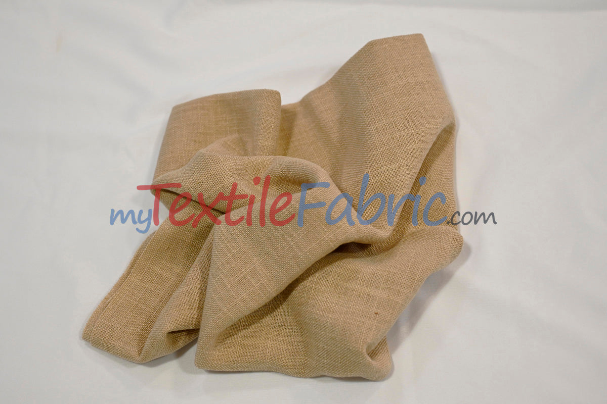 Luxe Linen Fabric Polyester-Linen Blend Fabric - 60" Wide, Upholstery, Apparel, Tablecloth (1 Yard)