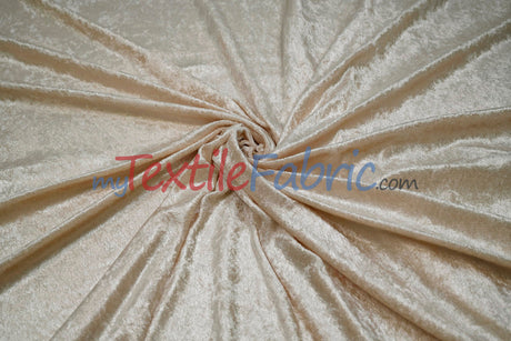 Panne Velvet Polyester Fabric - Crush Panne Velour, Solid, 58/60" Width (1 Yard)