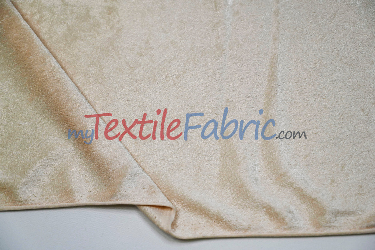 Panne Velvet Polyester Fabric - Crush Panne Velour, Solid, 58/60" Width (1 Yard)