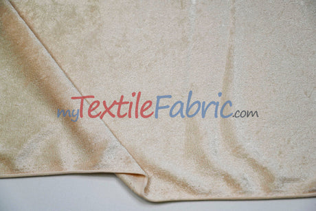 Panne Velvet Polyester Fabric - Crush Panne Velour, Solid, 58/60" Width (1 Yard)
