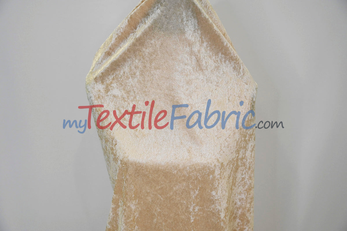 Panne Velvet Polyester Fabric - Crush Panne Velour, Solid, 58/60" Width (1 Yard)