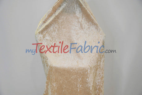 Panne Velvet Polyester Fabric - Crush Panne Velour, Solid, 58/60" Width (1 Yard)