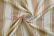 Rustic Linen Stripe Polyester Fabric - Yarn-Dyed Horizontal Stripes, 56/58" Width (1 Yard)