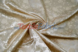 Satin Jacquard Satin Polyester Fabric - Satin Flower Brocade, 58/60" Width, Sample Swatch 3"x3" (1 Sample Swatch)