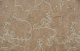 Sequins Ribbon Taffeta Polyester Fabric - Flower Swirl Embroidery With Sequins, 54" Width, Multiple Colors (1 Yard)
