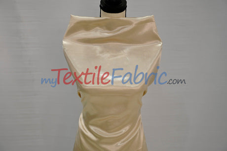 Stretch Charmeuse Satin Fabric - 96% Polyester 4% Spandex, Solid, 58/60" Width (Yards, Bolts, Sample Swatches)