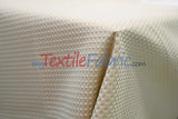 Waffle Brocade Polyester Fabric - Textured Waffle Grid, 60" Width, White, Ivory, Champagne, Black (1 Yard)