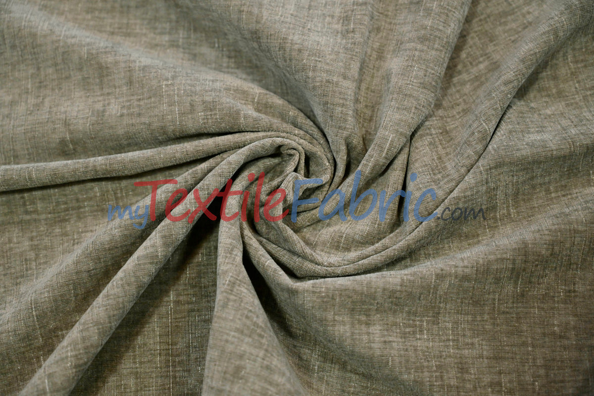 Chenille Polyester Fabric - Ultra Soft Velvety Texture, 60" Width, 350 GSM (1 Yard)