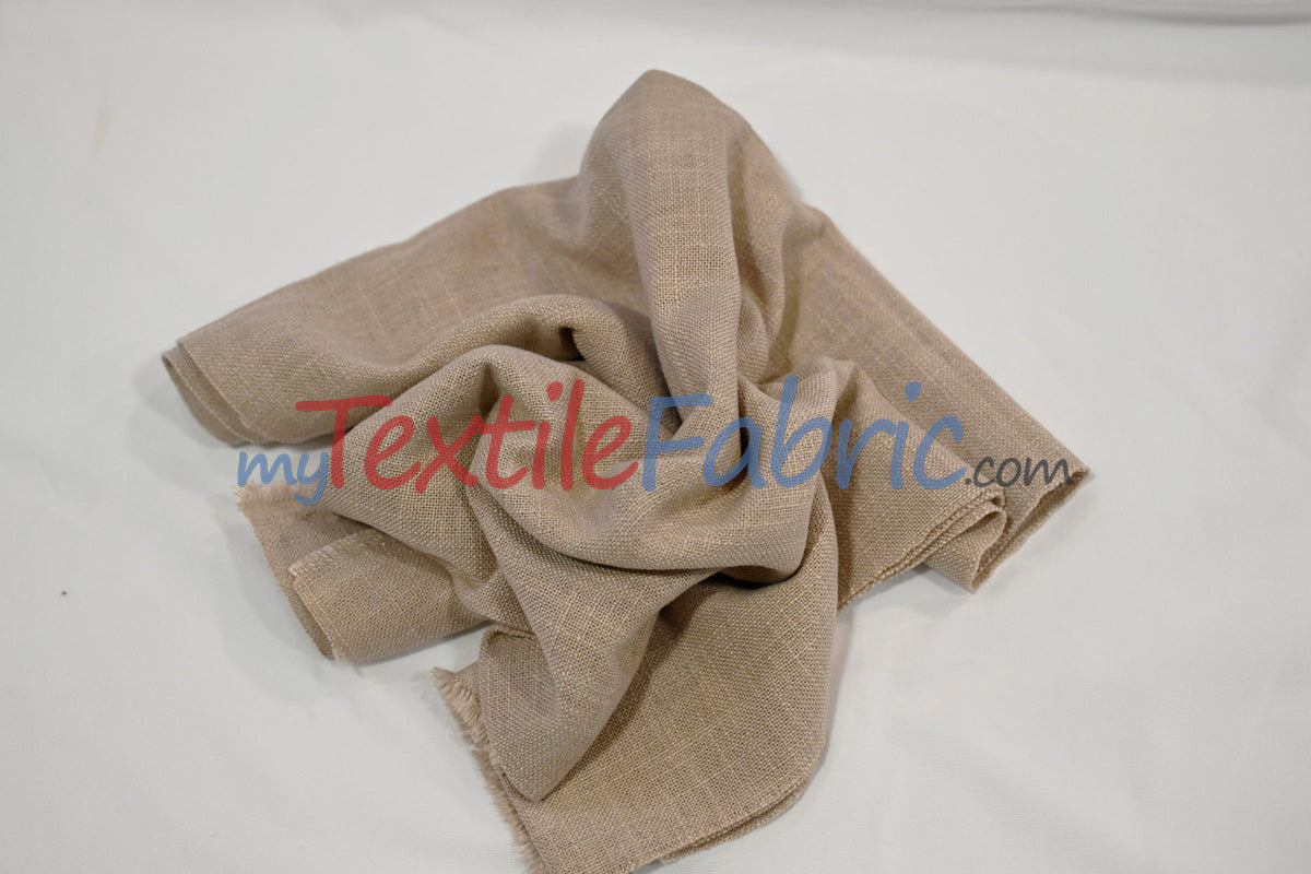 Luxe Linen Fabric Polyester-Linen Blend Fabric - 60" Wide, Upholstery, Apparel, Tablecloth (1 Yard)