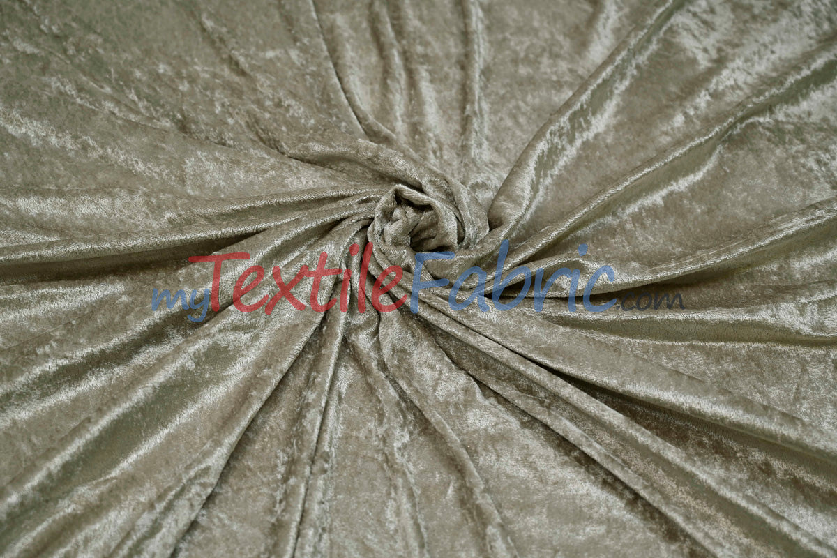 Panne Velvet Polyester Fabric - Crush Panne Velour, Solid, 58/60" Width (1 Yard)