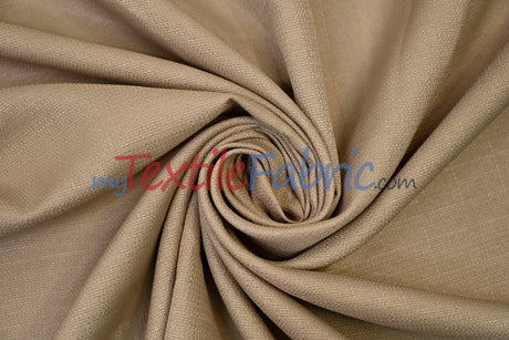Rustic Linen Polyester Fabric - Faux Linen, 58" Width, 5 Colors (1 Yard)