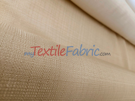 Rustic Linen Polyester Fabric - Faux Linen, 58" Width, 5 Colors (1 Yard)