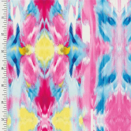 Printed Spandex Ikat Leonie Poly Spandex