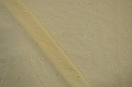 Polyester Cotton Eyelet Embroidery Fabric - No Scallop Ends, Multiple Colors, 60" Wide (1 Yard)