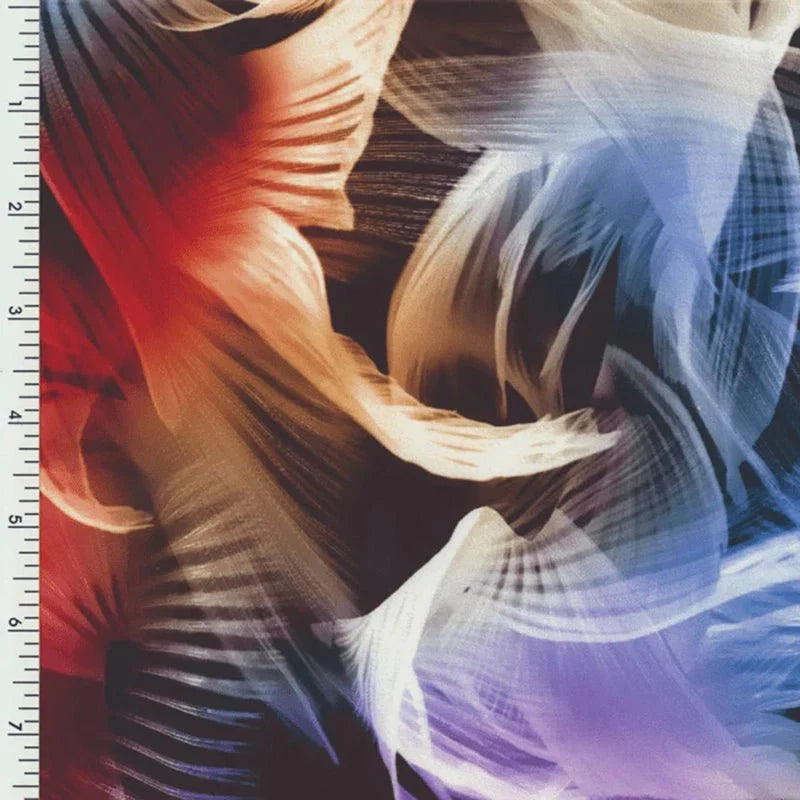 Printed Spandex Underwater Move Poly Spandex