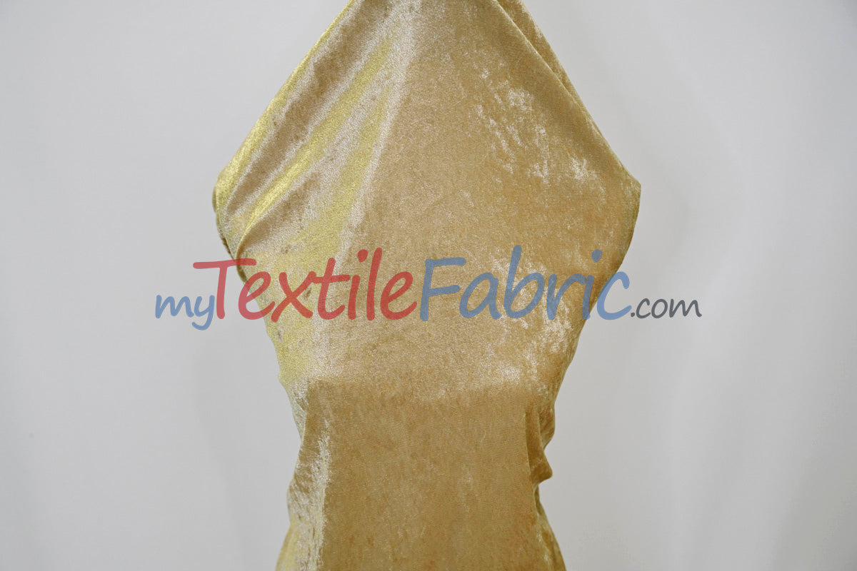 Panne Velvet Polyester Fabric - Crush Panne Velour, Solid, 58/60" Width (1 Yard)
