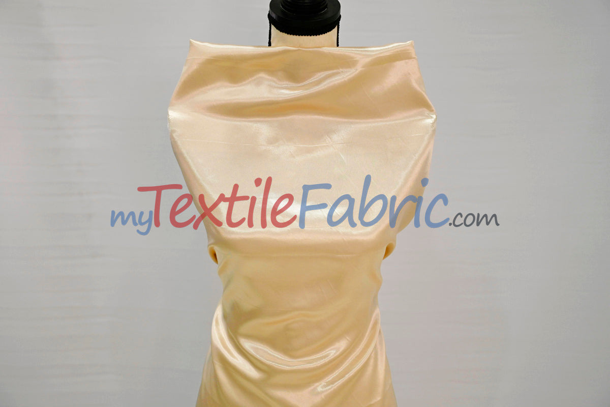 Stretch Charmeuse Satin Fabric - 96% Polyester 4% Spandex, Solid, 58/60" Width (Yards, Bolts, Sample Swatches)