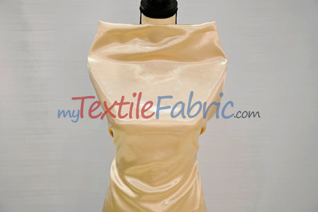 Stretch Charmeuse Satin Fabric - 96% Polyester 4% Spandex, Solid, 58/60" Width (Yards, Bolts, Sample Swatches)