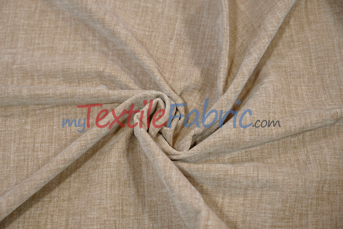 Chenille Polyester Fabric - Ultra Soft Velvety Texture, 60" Width, 350 GSM (1 Yard)