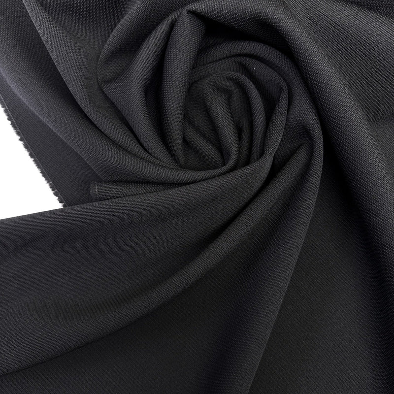 Black Wool Woven Suit Fabric