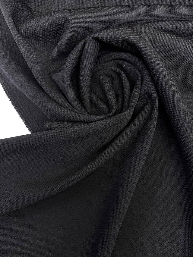 Black Wool Woven Suit Fabric