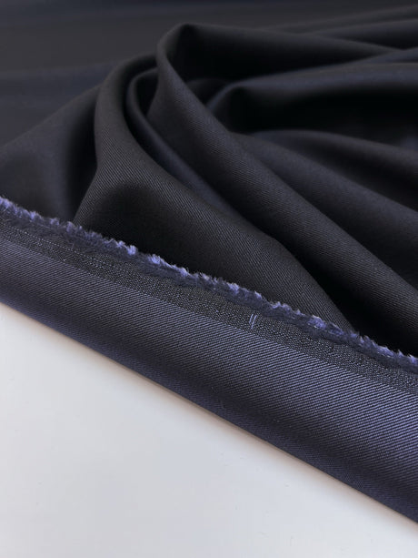 Wool Twill Suit Fabric Purple Gray