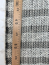 Wool Tweed Suit Fabric White Beige Black