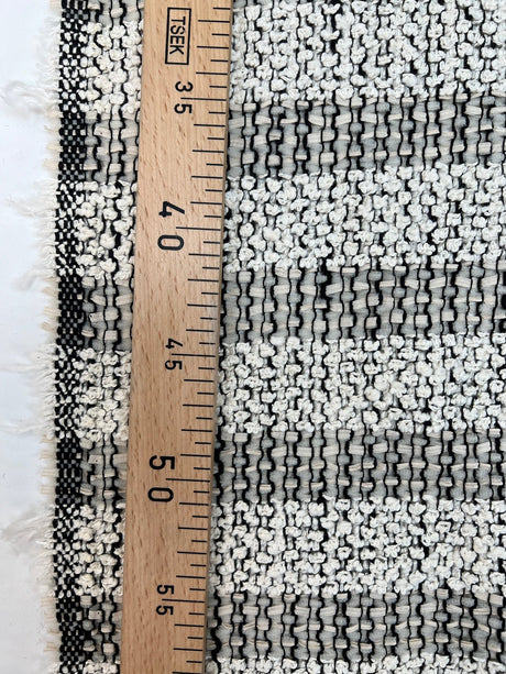 Wool Tweed Suit Fabric White Beige Black