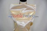 Bridal Satin Polyester Fabric - Shiny Solid, 58/60" Width, Multiple Colors (Yards, Bolts, Sample Swatches)