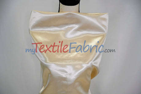 Bridal Satin Polyester Fabric - Shiny Solid, 58/60" Width, Multiple Colors (Yards, Bolts, Sample Swatches)