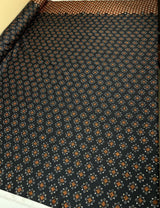 Printed Polyester Geometric Brown Black