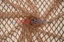 Luxury Glitz Sequins Lace Fabric - 100 Percent Polyester, Sheer Mesh Sequins Embroidery, Multiple Colors, 54" Width (By The Yard)
