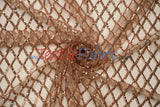 Luxury Glitz Sequins Lace Fabric - 100 Percent Polyester, Sheer Mesh Sequins Embroidery, Multiple Colors, 54" Width (By The Yard)