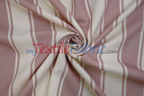 Rustic Linen Stripe Polyester Fabric - Yarn-Dyed Horizontal Stripes, 56/58" Width (1 Yard)