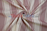 Rustic Linen Stripe Polyester Fabric - Yarn-Dyed Horizontal Stripes, 56/58" Width (1 Yard)