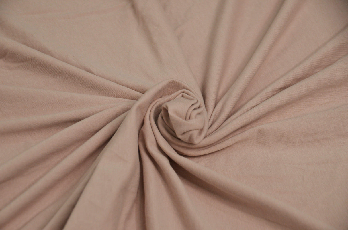 100% Washed Cotton Jersey Fabric - Solid, 68/70" Width (1 Yard)