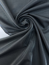 Wool Jacquard Changeant Fabric Silver Blue