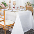 Rectangular Sequin Taffeta Tablecloth 90x156 White