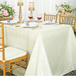 Sequin Taffeta Rectangular Tablecloth 90x132 Ivory