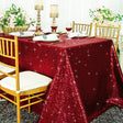 Sequin Taffeta Rectangular Tablecloth 90x156 Apple Red